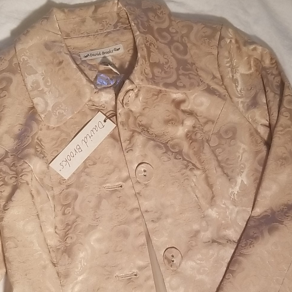 NWT David Brooks Gold Jacket S